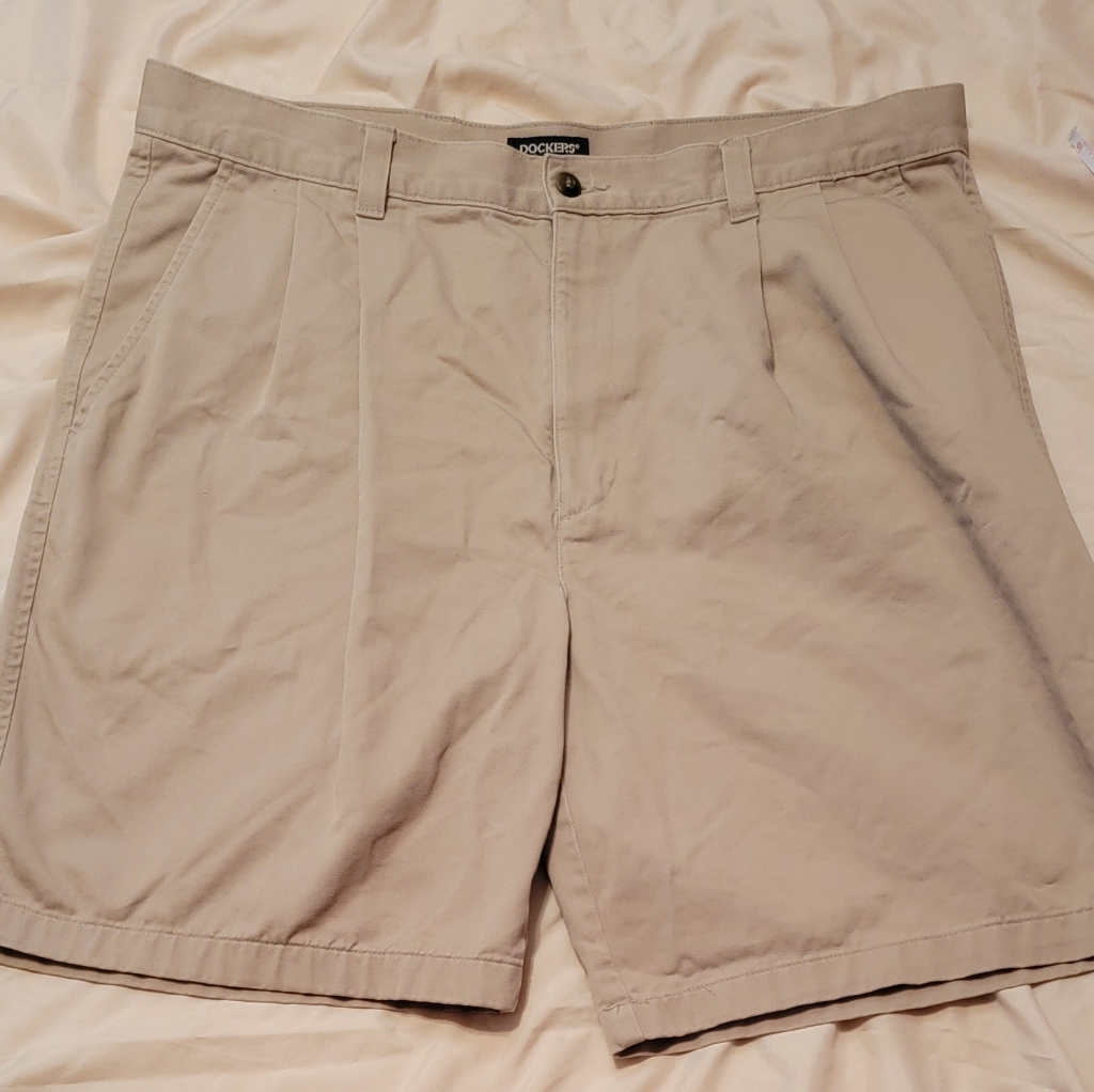 Mens Khaki Dockers Shorts 38 Preowned